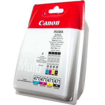 Картридж Canon CLI-471 CMYK Multi Pack Cyan/Magenta/Yellow/Black (0401C004)