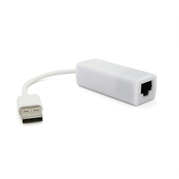 
					Контролер USB 2.0 to Ethernet - Мережевий адаптер 10 / 100Mbps з проводом, White, Blister Q500
