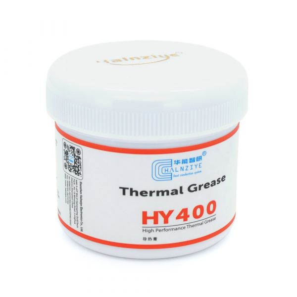 
					Паста термопровідна HY-410 100g, банку, White,> 0,925W / m-K, <0.262 ° C-in² / W, -30 ° ≈280 °, В'язкість -1K cPs, OEM Q50