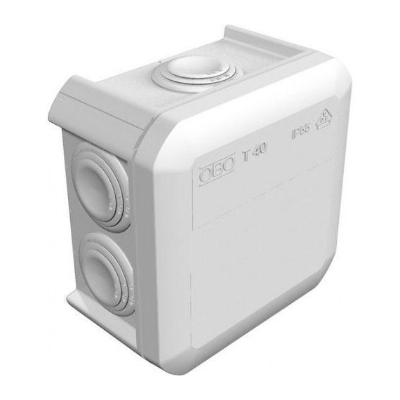 
					Коробка распределительная наружная Т40 90х90х52 IP66 OBO Bettermann цвет белый