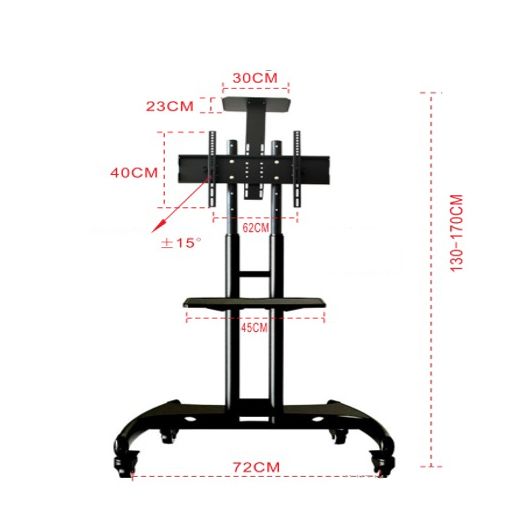 
					Кронштейн для TV PiPo PP- AVA 1500, 32 "-46" -65 ", до 45кг, кут нахилу ± 15 °, Black, Box
