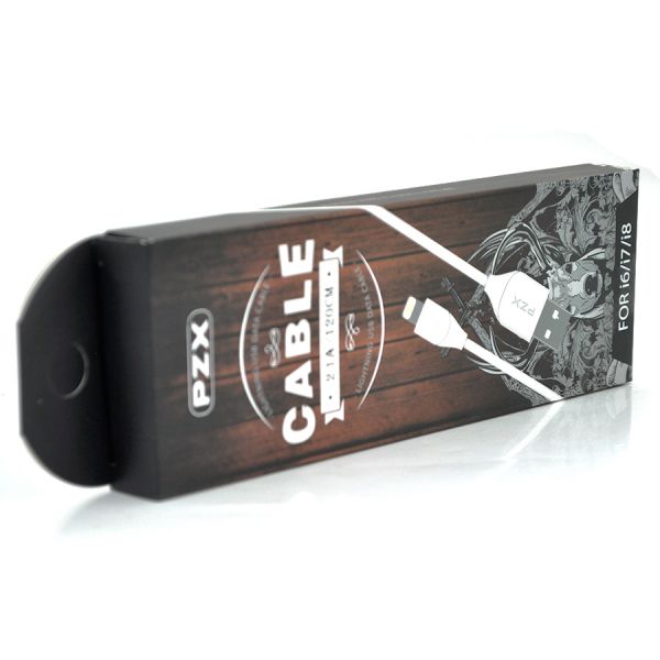 
					Кабель PZX S-15, Lighting, 1.5A, White, довжина 1,2м, BOX