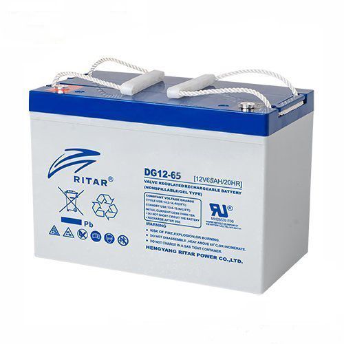 
					Аккумуляторная батарея GEL RITAR DG12-65, Gray Case, 12V 65Ah  ( 350 х 167 х 182 ) Q1