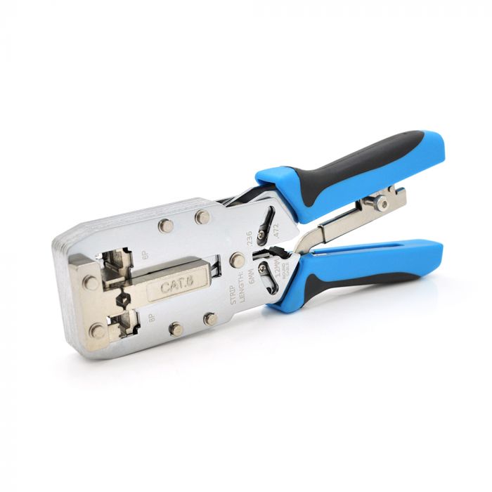 
					Инструмент Ritar HT-2810R с храповиком для обжимки RJ-45 (8P8C Cat-6) и RJ-12/11 (6P6C), 4P/6P/8P