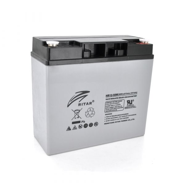 
					Аккумуляторная батарея AGM RITAR HR1250W, Gray Case, 12V 14.0Ah  ( 181 х 77 х 167 ) 4.30kg Q4