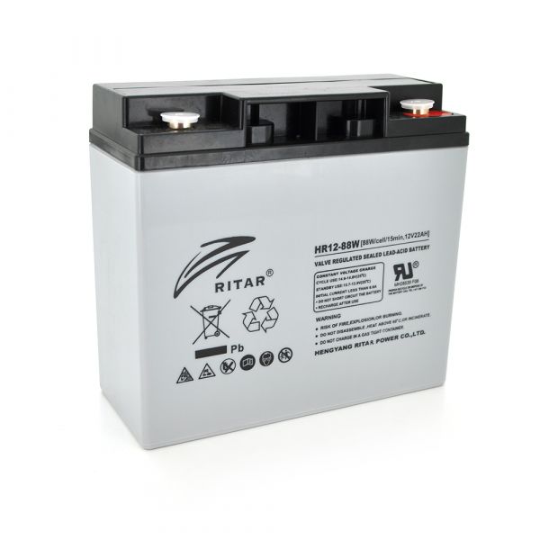 
					Аккумуляторная батарея AGM RITAR HR1288W, Gray Case, 12V 22.0Ah  ( 181 х 77 х 167 (167 ) 6.50kg Q4