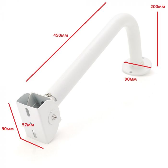 
					Кронштейн для камери PiPo PP- 20 * 40L, з поворотом для камери, білий, метал