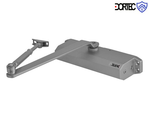 
					Доводчик DT-514H з фіксацією у відкритому положенні, 45-85 кг, 248x45x72, срібло