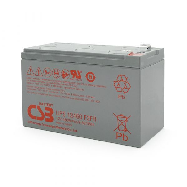 
					Акумуляторна батарея CSB UPS12460F2FR, 12V9Ah (151х65х94мм)