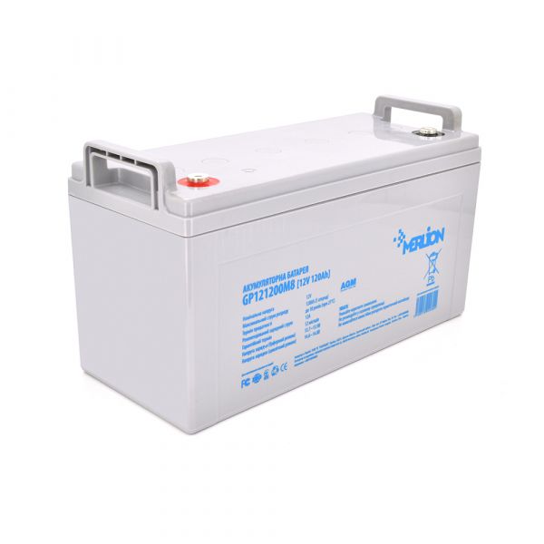 
					Акумуляторна батарея MERLION AGM GP121200M8 12 V 120 Ah ( 406 x 174 x 215 ) White Q1