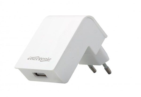 Зарядний пристрій EnerGenie EG-UC2A-02-W (USB, 2.1A) білий