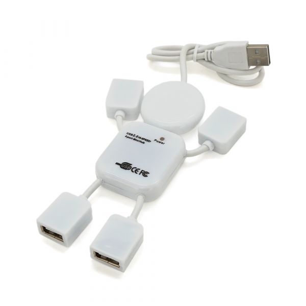 
					Хаб USB 2.0 4 порту (чоловічок), OEM Q250