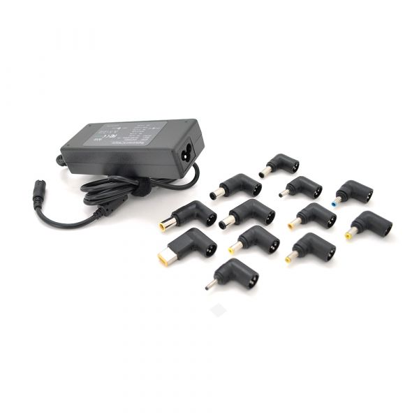 
					Універсальний БП 90W, корпус - пластмаса, ручне регулювання, 12 Г-подібних роз'ємів, Блистер