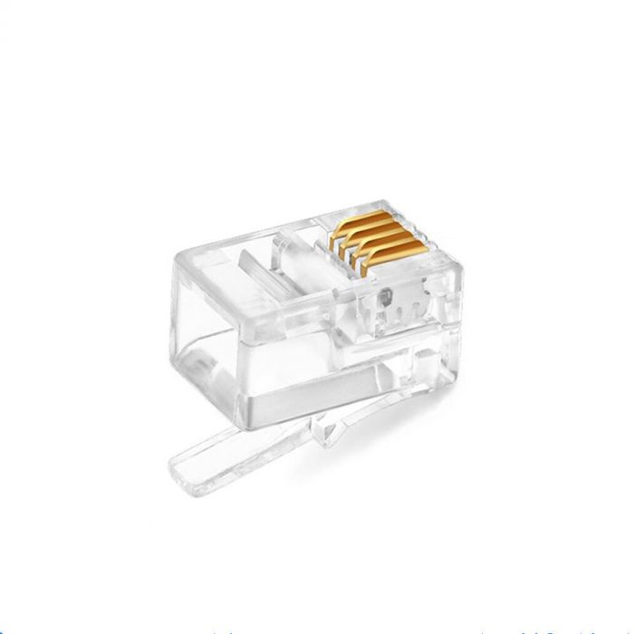 
					Коннектор RITAR RJ-11 4P4C UTP Cat-3 (100 шт / уп.) Q200