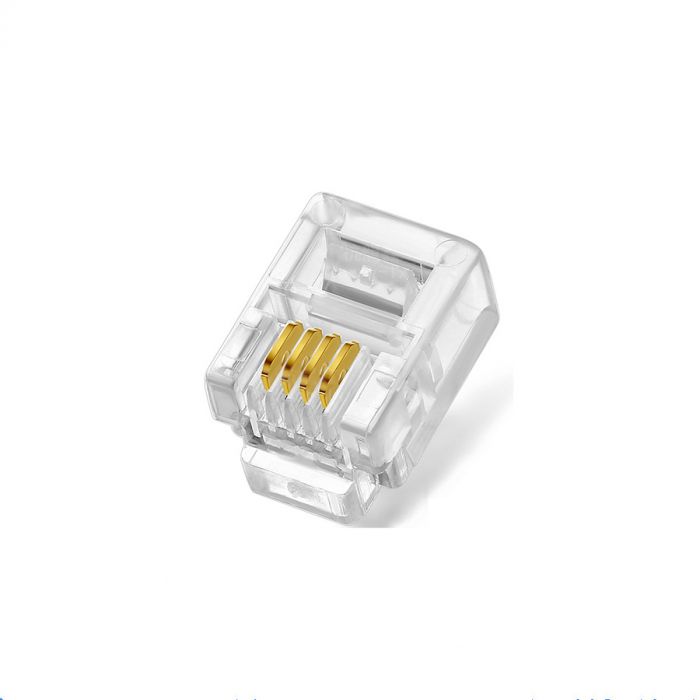 
					Коннектор RITAR RJ-12 6P4C UTP Cat-3 (100 шт / уп.) Q200
