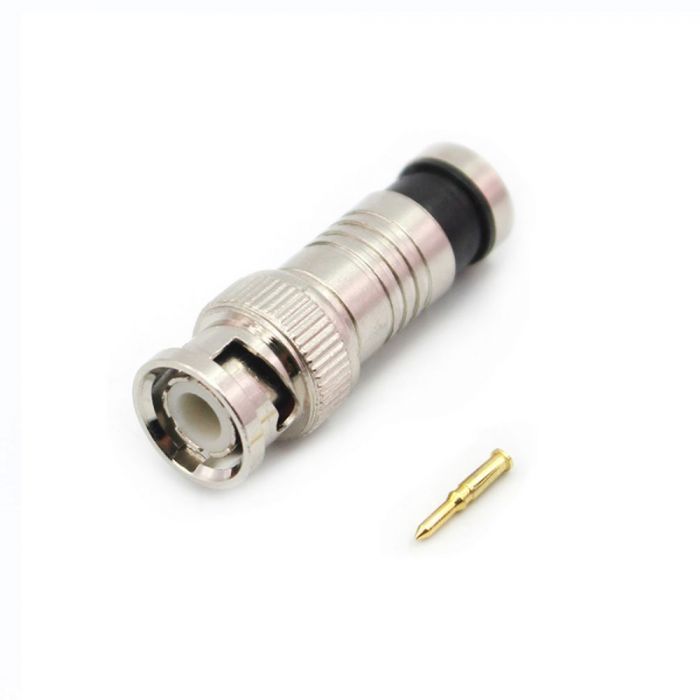 
					Роз'єм BNC-M компресійний під коаксіальний кабель RG-6 + жовтий наконечник  Q100