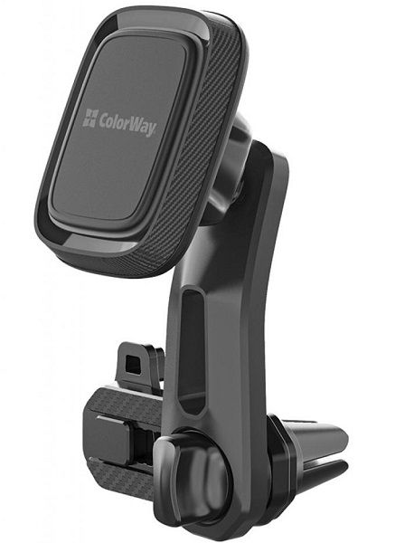 Автотримач СolorWay для смартфону магнітний Air Vent-3  (360 ° rotation) Gray