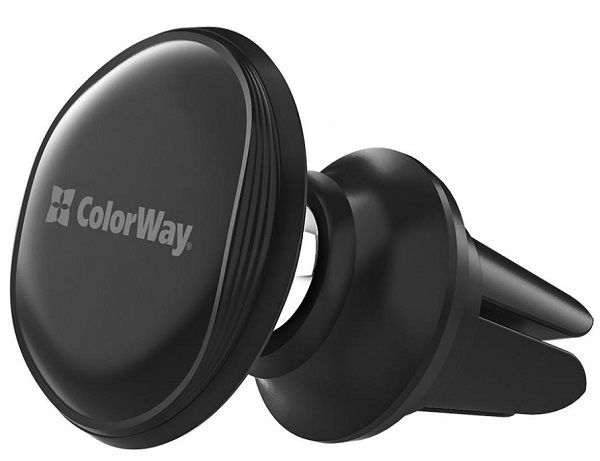 Автотримач СolorWay для смартфону магнітний Metallic Air Vent-4  (360 ° rotation) Black