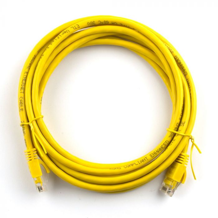 
					Патч-корд литий RITAR, UTP, RJ45, Cat.5e, 5m, жовтий, Cu (мідь) Q300