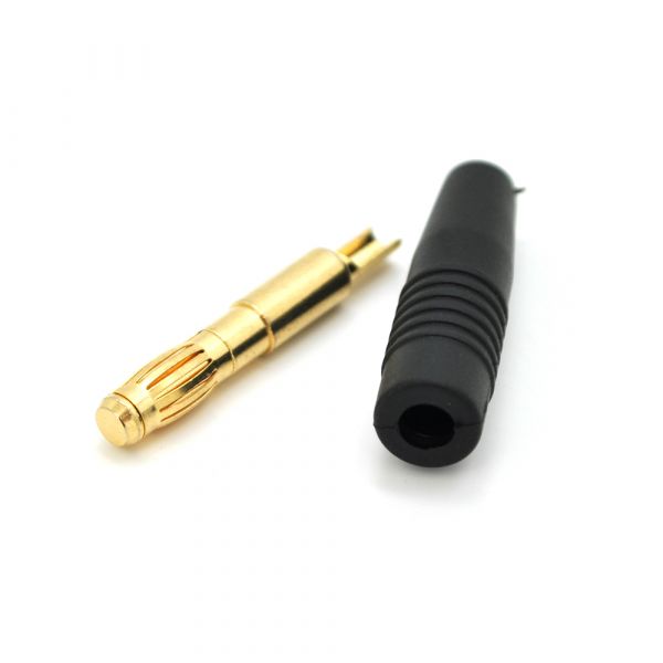 
					Наконечник кабельний, гвинтова фіксація, ізолятор: ПВХ, діаметр 5мм, позолочений штекер, чорний, 100 штук в упаковці, ціна за штуку