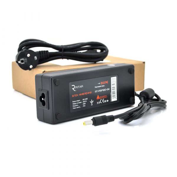 
					Імпульсний блок живлення Ritar RTPSP 24В 5А (120Вт) штекер 5.5 / 2.5 довжина 1м Q100