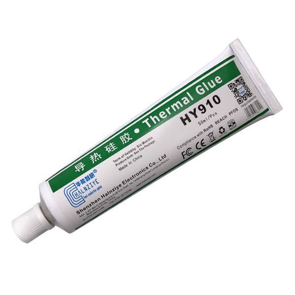 
					Теплопровідний клей HY910 80gr 50ml, туба, White,> 0,975W / m-K, <0.246 ° C-in² / W, -30 ° ≈300 °, зусилля на розрив 2Мра, час на висихання - 3 хвилини, Туба Q50
