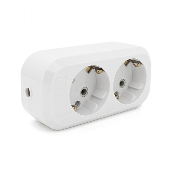 
					Колодка для подовжувача 2 гнізда з заземленням 16A 250V Q125