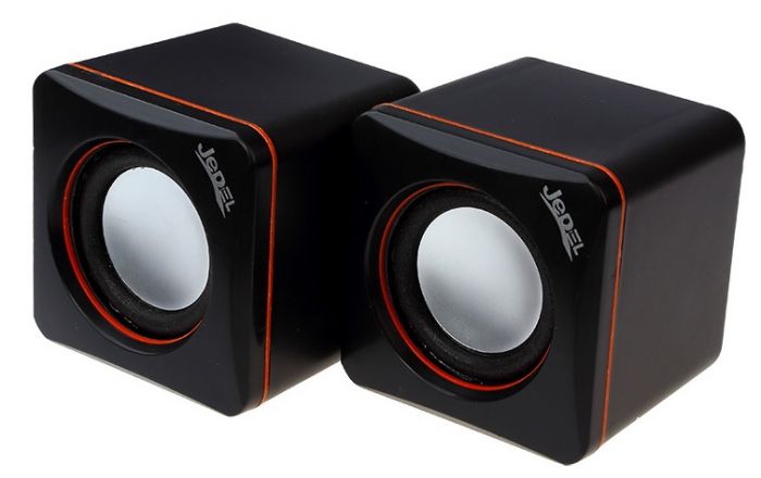 
					Колонки 2.0 JEDEL JD-CK4 USB + 3.5mm, 2x3W, 90Hz- 20KHz, з регулятором гучності, Black, BOX, Q80