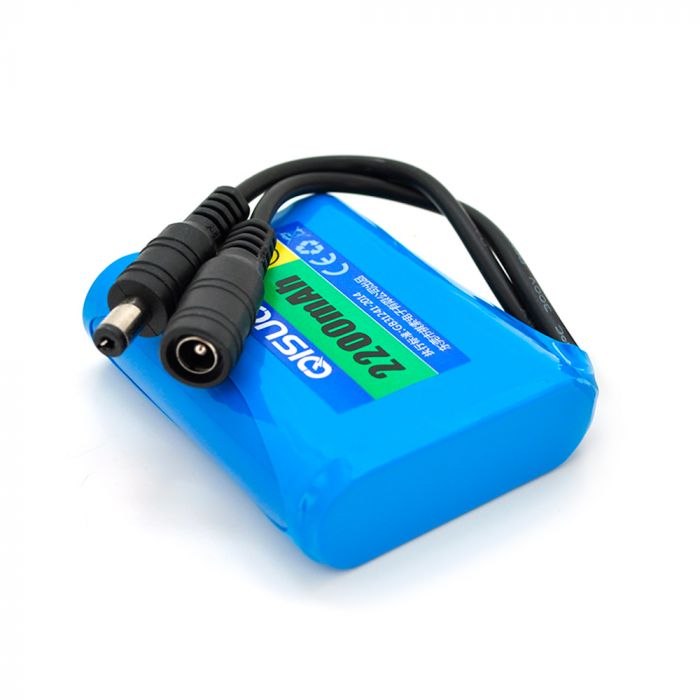 
					Акумуляторна батарея літієва QiSuo 12V 2.2A з елементами Li-ion 18650, DC5.5x2.1, (56x20x70mm)