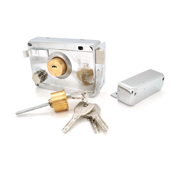 
					Замок до дверей накладний з защелкою и набором лазерних ключів 9219