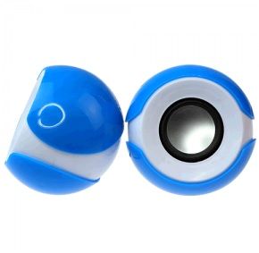 
					Колонки 2.0 JEDEL JD-S609/T-300 USB + 3.5mm, 2x3W, 90Hz- 20KHz, з регулятором гучності, Blue/White, BOX, Q50