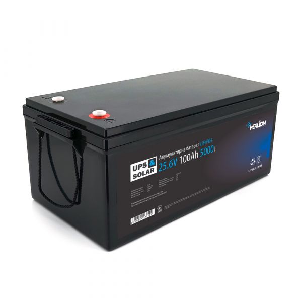 
					Литий-железо-фосфатный аккумулятор Merlion LiFePO4 25.6V 100AH,(522x270x225), 3000 циклов