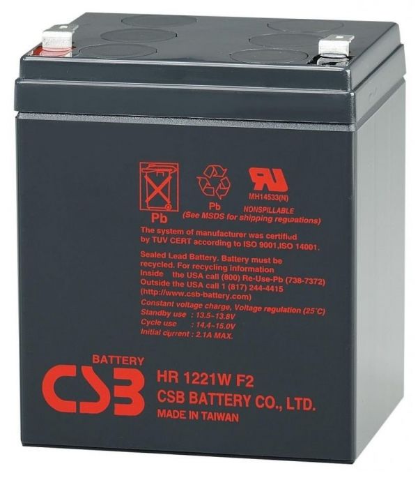 
					Акумуляторна батарея CSB HR1221WF2, 12V 5Ah (90 х70х100 (105))  Q10