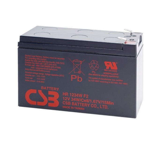 
					Акумуляторна батарея CSB HR1234WF2, 12V 9Ah (151х65х101мм) Q10