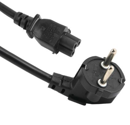 
					Кабель живлення Schuko PC-186 CEE7 / 17-IEC C5, 1.8M, 0.75mm, для ноутбука, OEM Q25 / 250
