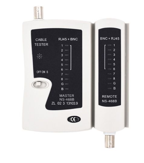 
					Тестер кабельний Merlion NSHL468BNC, RJ-11 + BNC, батарейки в комплекті немає