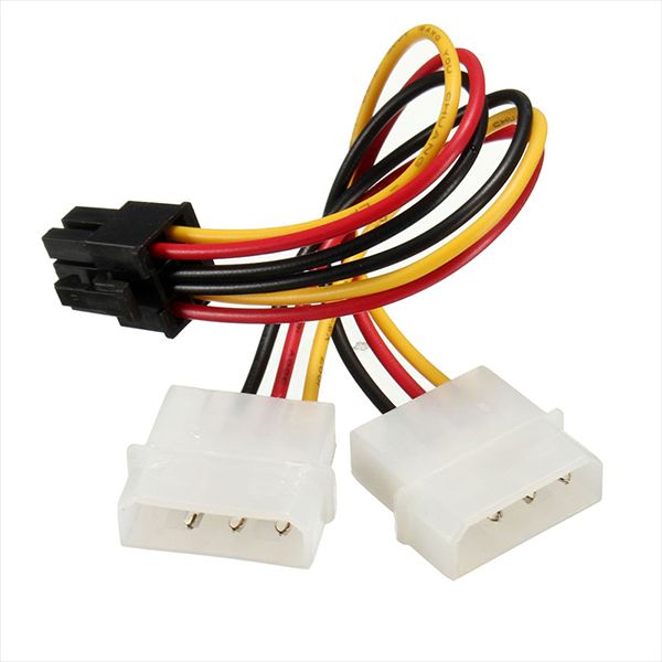 
					Кабель-перехідник для живлення відеокарти 4 + 4P -> 6P, OEM Q50