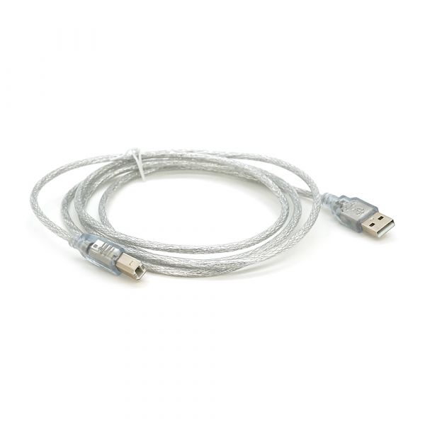 
					Кабель USB 2.0 AM / BM, 1.8m, 2 фериту, прозорий