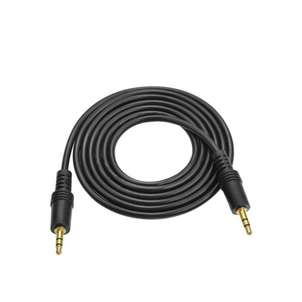 
					Кабель AUX Audio DC3.5 тато-тато 3.0м, GOLD Stereo Jack, (круглий) Black cable, Пакет Q300