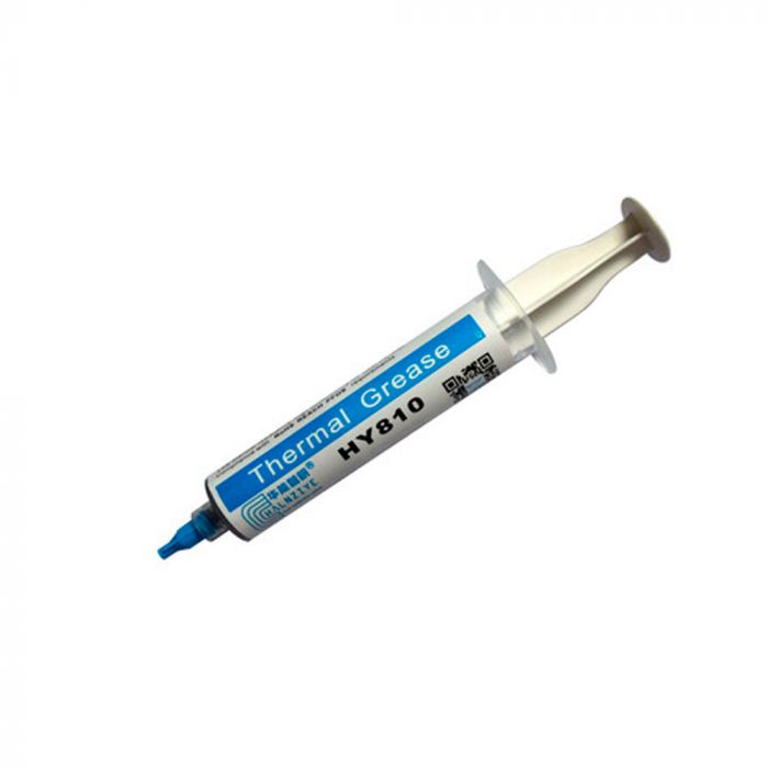 
					Паста термопровідна HY-810 20g, шприц, Grey,> 4,63W / m-K, <0.0087 ° C-in² / W, -30 ° ≈280 °, OEM Q20