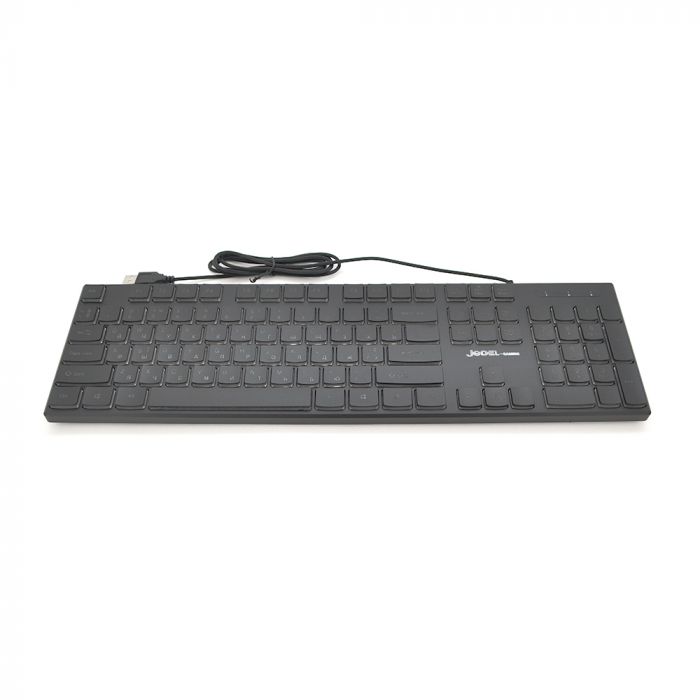 
					Клавиатура с подсветкой USB JEDEL K510, длина кабеля 170см, (Eng/Укр/Рус), (483х188х35 мм) Black, 104к, Q20