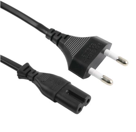 
					Кабель живлення 1.2m, 0.5mm, PC-184/2 CEE7 / 16-C7 2 pin (для побутової техніки), Black, OEM Q600