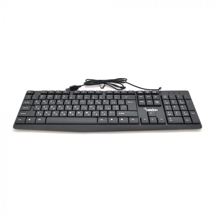 
					Клавиатура USB Merlion KB-ALFA, длина кабеля 135см, (Eng/Укр/Рус), (460х158х33 мм) Black, 104к, Q20