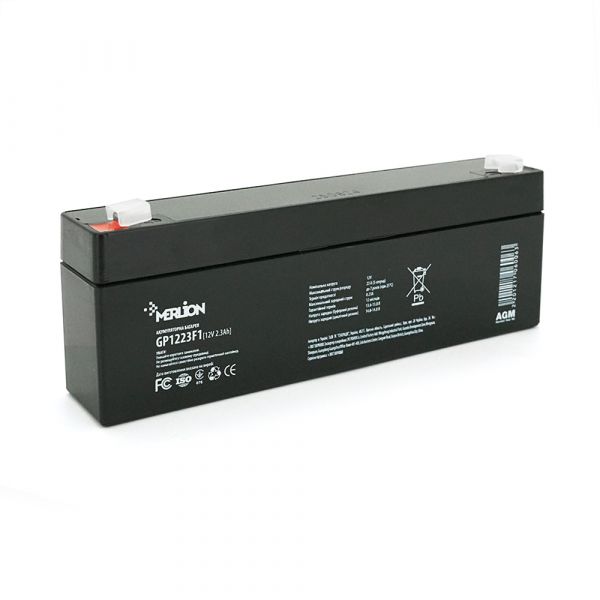 
					Акумуляторна батарея MERLION AGM GP1223F1 12 V 2,3Ah  ( 178 x 35 x 60 (65) ) Q20