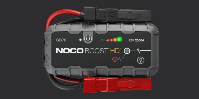 Пуско-зарядний пристрій Noco GB70 Boost Sport 2000A UltraSafe Lithium Jump Starter, IP65, Power Bank