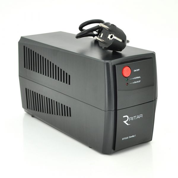 
					ДБЖ Ritar RTP500 (300W) Standby-L, LED, AVR 1st, 2xSCHUKO socket, 1x12V4.5Ah, plastik Case. ( 300*140*205 ) 3,56 кг Q4