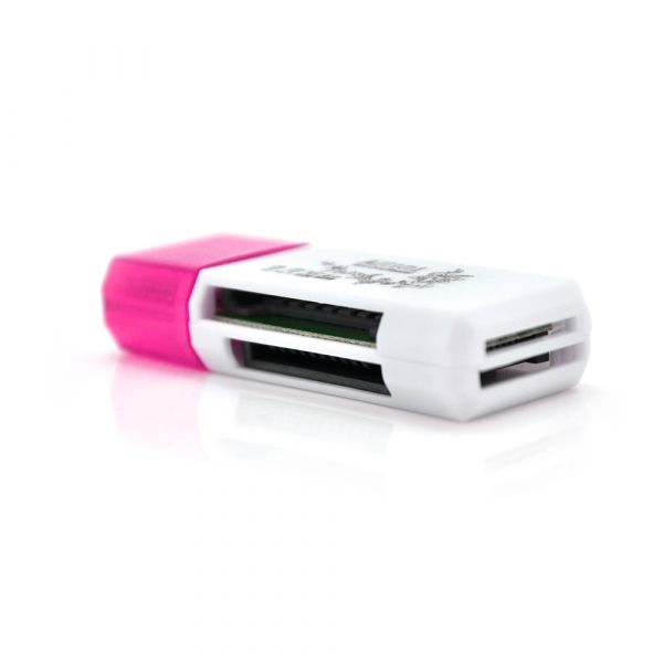 
					Кардрідер універсальний 4в1 MERLION CRD-4YE TF / Micro SD, USB2.0, Purple, OEM Q1500