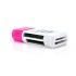 
					Кардрідер універсальний 4в1 MERLION CRD-4YE TF / Micro SD, USB2.0, Purple, OEM Q1500