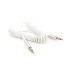 
					Кабель AUX Audio DC3.5 тато-тато 1.5м пружина, CCA Stereo Jack, (круглий) White cable, Box