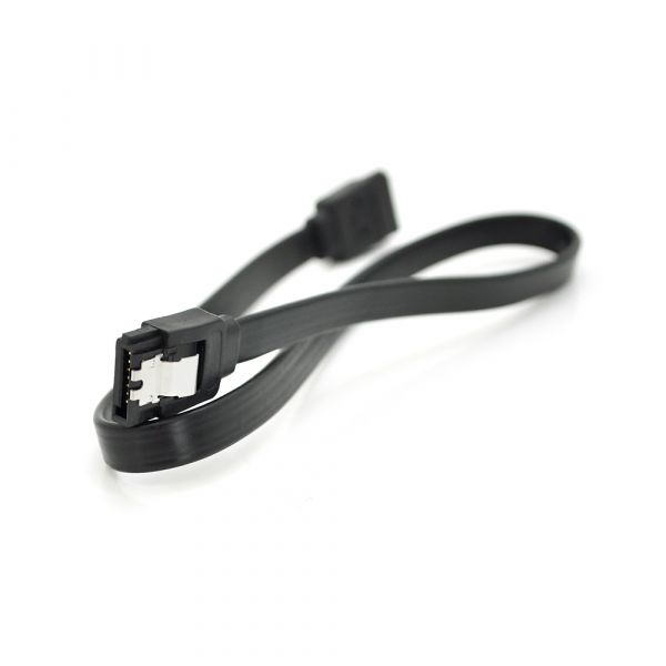 
					Кабель интерфейсный SATA 0.45м, прямой с защелкой, чорний